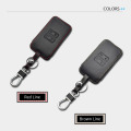 Leather Car Key Case For Renault Koleos Kadjar Scenic Megane Sandero Keyless Remote Fob Shell Protector Cover Auto Accessories