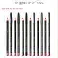 6Pcs Cosmetic Professional Wood Lipliner Smooth Waterproof Lady Charming Lip Liner Soft Pencil Contour Makeup Lipstick Tool