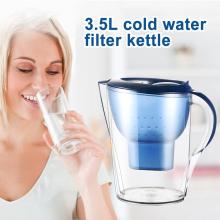 3.5L Portable Home Activated Carbon Kitchen Cold Water Filter Purifier Kettle for Health Kitchen Home Office Filters Pitcher