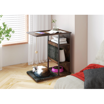 Elegant Pet House with Built-In Storage Shelf
