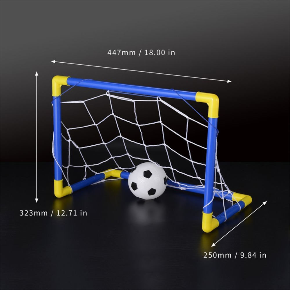 Large Portable Folding Children Football Net Door Sports Toys Inflatable Football Soccer Goal Post Frame Set with Inflator