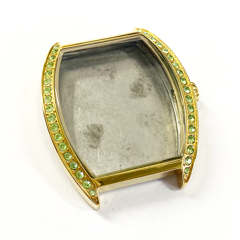 Diamond set on bezel watch case