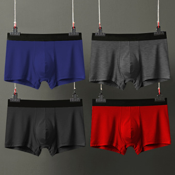 4pcs/batch Men's Underwear, Cotton Men's Underwear, Boxer Briefs, Breathable Men's Boxer Briefs, Solid Color Underwear