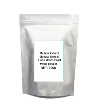 3 Mixed Mushroom 30% Polysaccharide Maitake Shiitake Lions Mane Extract Po-wder each 100gram total 300gram