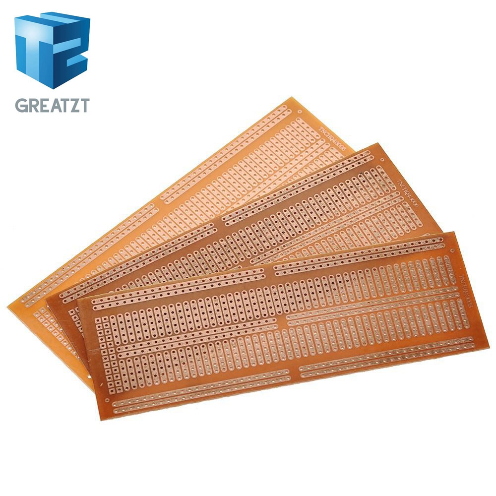 GREATZT 5PCS 48X133 48*133MM Single Side Prototype PCB Universal Board Experimental Bakelite Copper Plate Circuirt Board