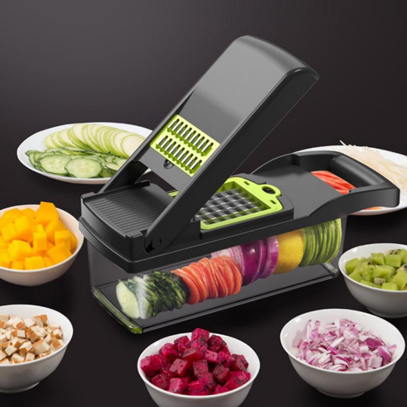 Vegetable Cutter With Steel Blade Mandoline Slicer Potato Peeler Carrot Cheese Grater Vegetable Slicer Kitchen Accessories