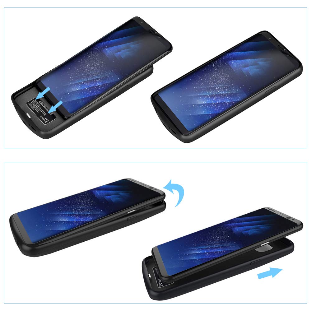 Rechargeable Thin External Power Bank Battery Case for Samsung S8 S9 Battery Case for Samsung Galaxy S8 Plus S9 Plus S10plus 5G