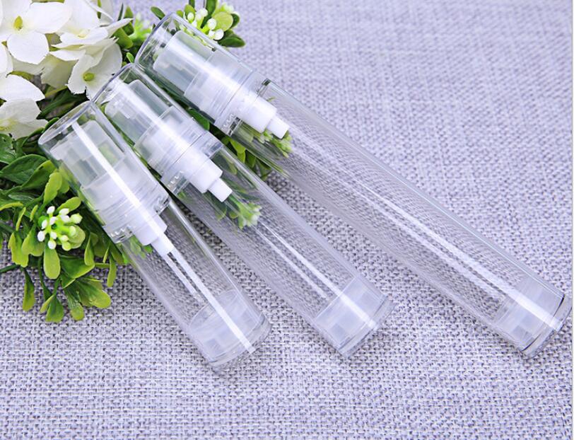 1pcs Travelling cosmetic packaging Empty airless pump plastic bottles vacuum pressure emulsion bottle with lotion pump on