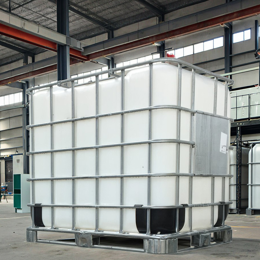 Forklift compatible framed IBC unit
