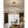 Modern LED Chandeliers For Living Dining Room Bedroom 3/4/5 Round Ring Indoor Hanging Light Pendant lamp Circle Lighting Fixture