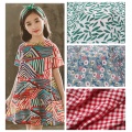 100x145cm Floral Kids Cotton Linen Fabric, Sewing Woman Clothing, Making Summer Dress Pants For Baby & Child