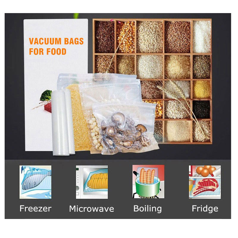 Vacuum Seal Bags Roll For Food Storage Packing Sealing Machine BPA-free 3 Rolls / set Vaccum Bag Vacuum Sealer Rolls