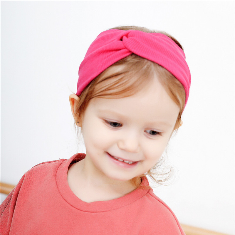 MIXIU Solid Knot Baby Headbands Cotton Elastic Hair Band Baby Turban Handmade Infantile Haarband Baby Hair Accessories