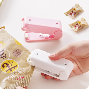 Mini Food Bag Heat Sealing Machine Heat Sealer New Plastic Bag Clips Portable Household Manual Packing Snack Package Sealer