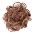 Girls Curly Scrunchie Chignon With Rubber Band Brown Gray Synthetic Hair Ring Wrap On Messy Bun Ponytails
