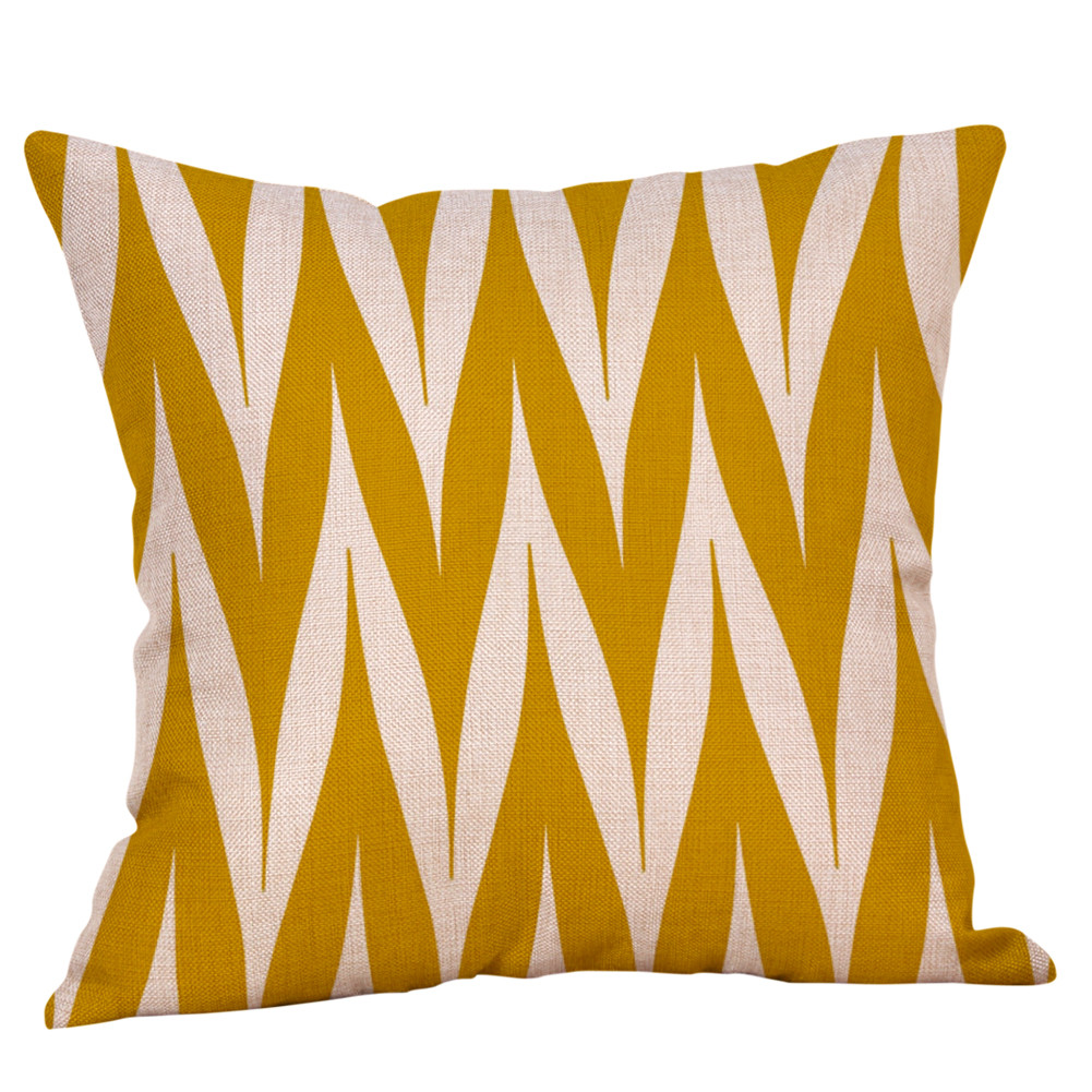 Pillowcase Mustard P Yellow Geometric Fall Autumn Bedroom Home Office Throw Chair Seat Cushion Cover Decorative Pillow Case #45