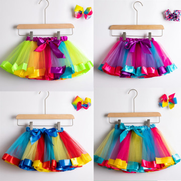 Little Girls Summer Skirts Carnival Costume Skull Tutu Skirt Kids Dance Ballet Tulle falda skirt Children Christmas Clothing