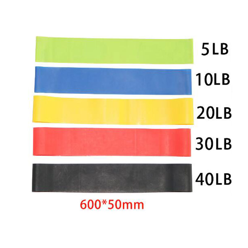 5 Colors Yoga Resistance Rubber Bands Sports Training Workout Elastic Bands Fitness Gym Equipment Crossfit Yoga Ropes Free Ship