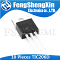 10PCS TIC206D TO-220 TIC206 TO220 400V 4A SILICON BIDIRECTIONAL TRIODE THYRISTOR