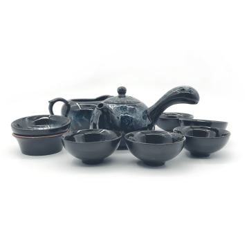 Tea sets tianmu glaze jun kiln porcelain Chinese tea ceremony tea cup set garden set chinese tea set of tea Mugs