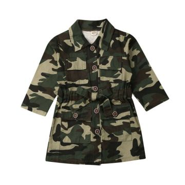 New Toddler Kid Baby Girl Clothes Camouflage Top Coat Jacket Outwear Windbreaker