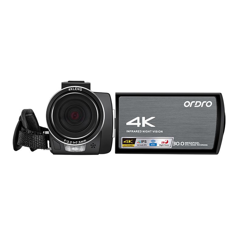2020 new Video Camera 4K Digital Camcorder Full HD ORDRO AE8 Night Vision wifi 3.0 IPS Touch Screen Filmadora Vlog Camera
