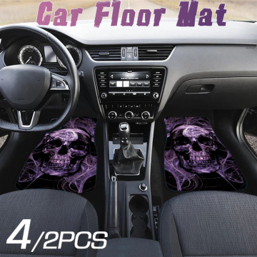 Universal Purple Skull Car Floor Mat Auto Interior Decor Carpets for Toyota for Lada for VW for BMW etc Cars Accessories 3D