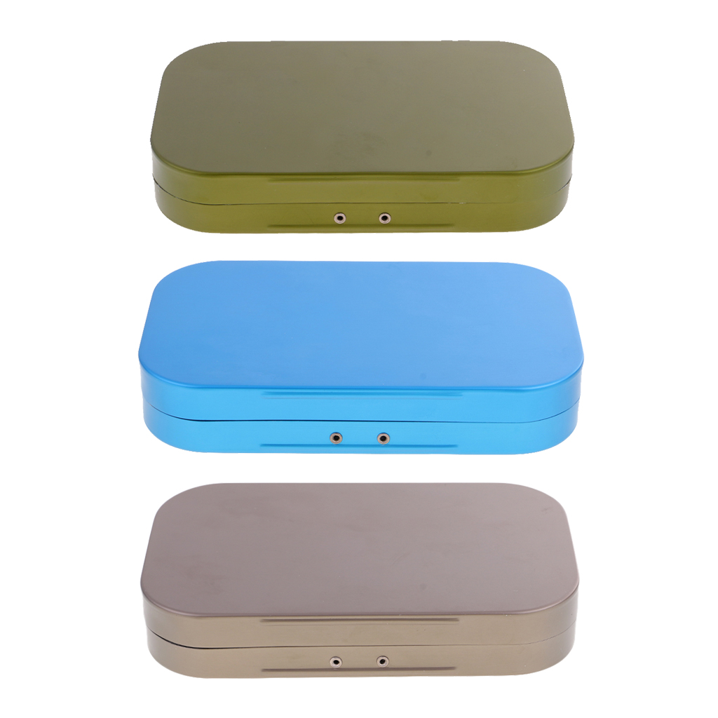 Aluminum Alloy Slim Fly Box Slit Foam Easy Grip Trout Flies Fly Fishing Box Fishing Tackle Boxes for Fisherman