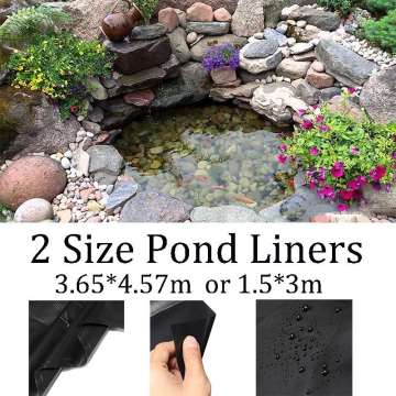 3.65X4.57m Fish Pond Liner Gardens Pools PVC Membrane Reinforced Landscaping HDPE Heavy Pool Waterproof Liner Cloth