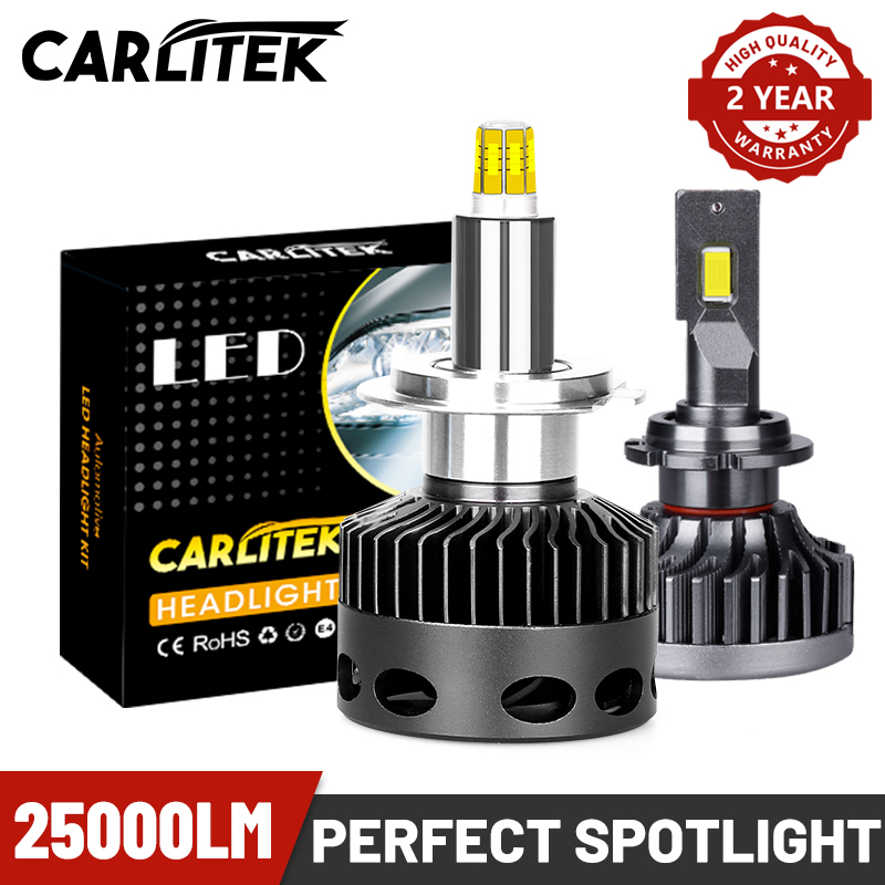 CARLITEK H8 H9 H1 H11 H7 Led Headlight Bulbs For Auto D1S D3S D4S D2H D2S Car Lights Mini Size 9005 HB3 9006 HB4 Lamps 12V Turbo