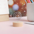 Wooden Round Base Photo Clip Memo Name Card Pendant Holder Note Article Picture Frame Table Office Supplies Photo Holder