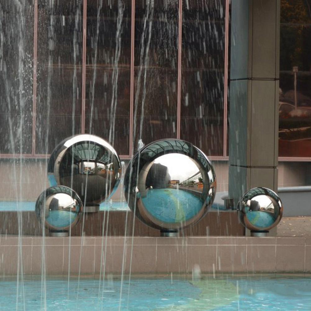 12cm 304 Stainless Steel Ball High Gloss Sphere Mirror Hollow Ball for Home Garden Decoration Supplies Ornament