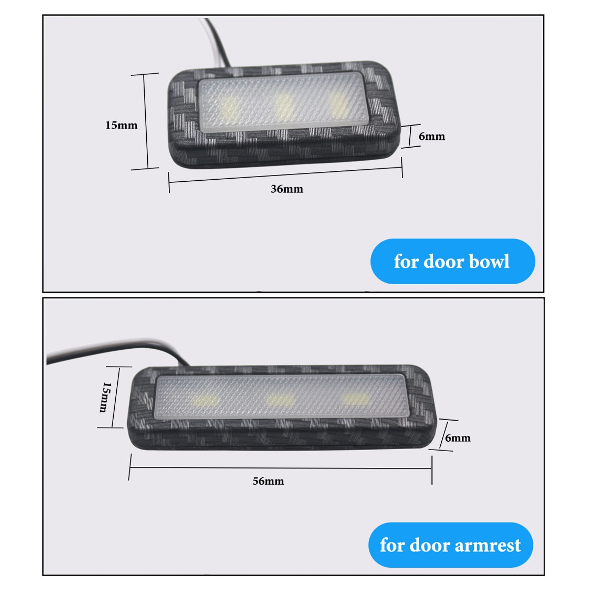 4PCS LED Car Inner Bowl Light Interior Door Handle Armrest Lights Decorative Lamp Handrail Lights Car Light