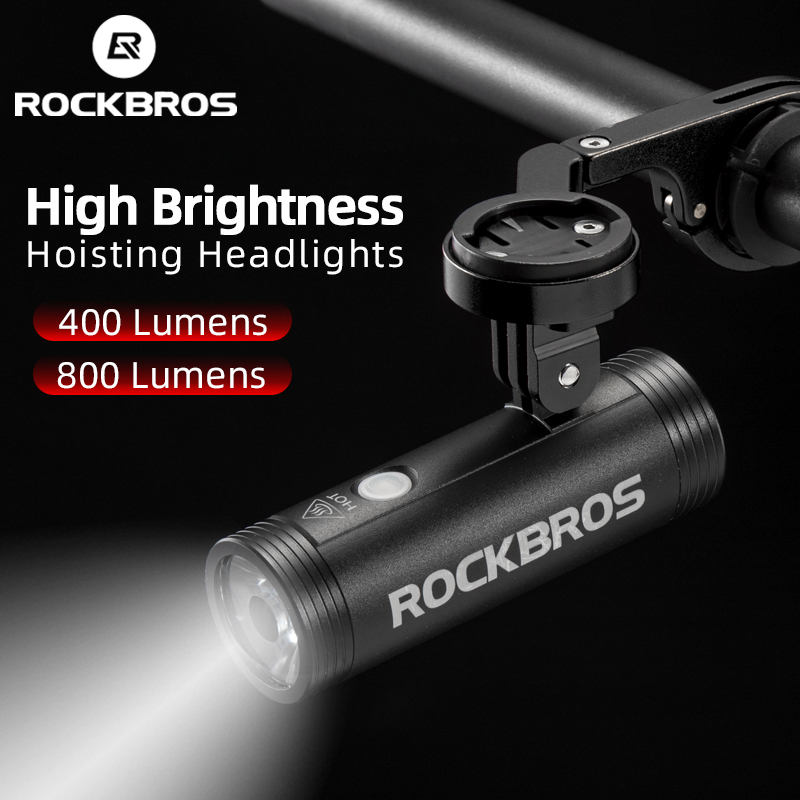 ROCKBROS Bicycle Light Bicycle USB Rechargeable Light MTB Bike Light Power Bank Flashlight Waterproof Bicycle Headlight