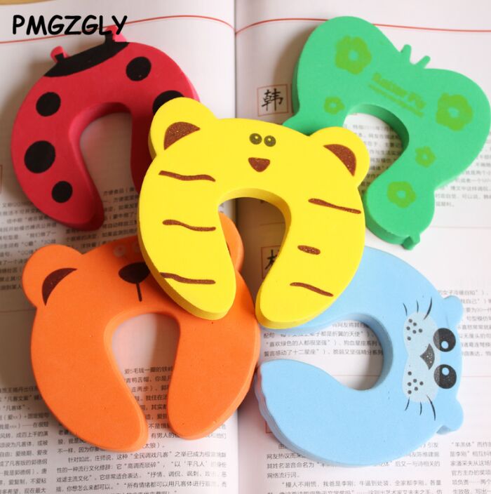 Saftey Gates Doorways 5pc Kids Baby Animal Jammers Stop Edge Corner Guards Door Stopper Holder lock baby Safety Finger Protector