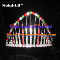 3inch Rainbow Crystal Pageant Crowns and Tiaras