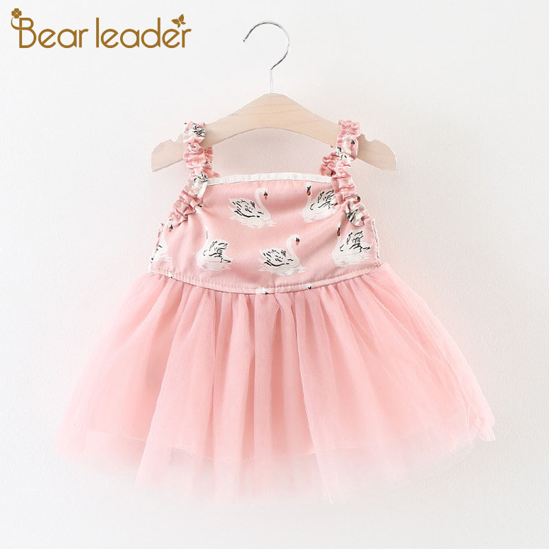 Bear Leader Baby Dresses 0-2Years 2020 New Summer Fashion Stripe Pattern Kids Clothing Cute Cotton Print Infant Girls Dresses