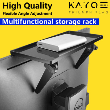 KAYQEE Desktop Rack Adjustable Screen Shelf TV Top Storage Bracket for Streaming Devices, Media Box, Speakers , Home Decor