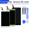 Pantalla For Lenovo K6 Note display in Mobile Phone LCDs with Frame K53a48 Touch Screen LCD Digitizer Assembly Parts 10-Touch