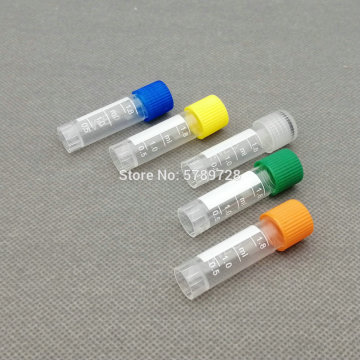 100pcs 1.8ml Graduated Lab Plastic Freezing Tube Cryo Preservative Tube Sample Cryovial With Cover