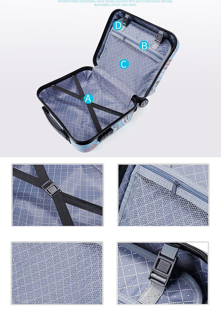Woman Travel suitcase set Rolling Luggage set 18inch laptop boarding trolley case wheels Cosmetic case carry-on box travel bags