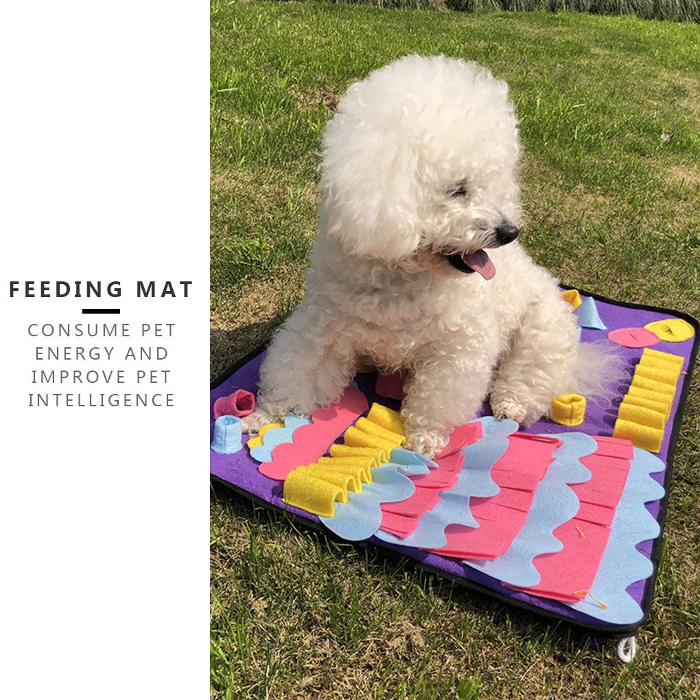Dog Training Mats Pet Toy Snuffle Sniffing Foraging Pad Dog Toy Accessories Cat Smell Pad Puzzle Release Stress Training Blanket