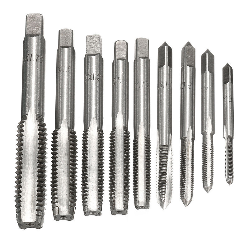 M3-M12 Metric Tap And Die Set Tap Drill Bits Tap Wrench Threading Tools For Metalworking Tempered Alloy High Carbon Steel