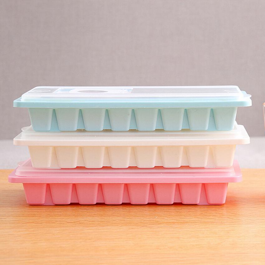 House Lc New 16 Cavity Ice Cube Tray Box With Lid Cover Drink Jelly Freezer Mold Mould Maker 17Aug29 hot sale