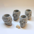 Skull Shape Flower Pot Concrete Silicone Mold Succulent Plants Mini Pot Cement Mould Creative Pen Holder Plaster Molds