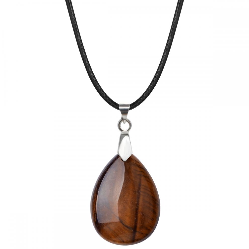 Red Goldstone 25x35mm Teardrop Pendant Necklace women Men