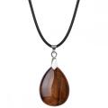 Blue Sandstone 25x35mm Teardrop Pendant Necklace women Men