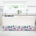 Purple flower Baseboard Wall sticker living room cabinet aisle glass window cabinet home decoration decal Mural Art Stickers