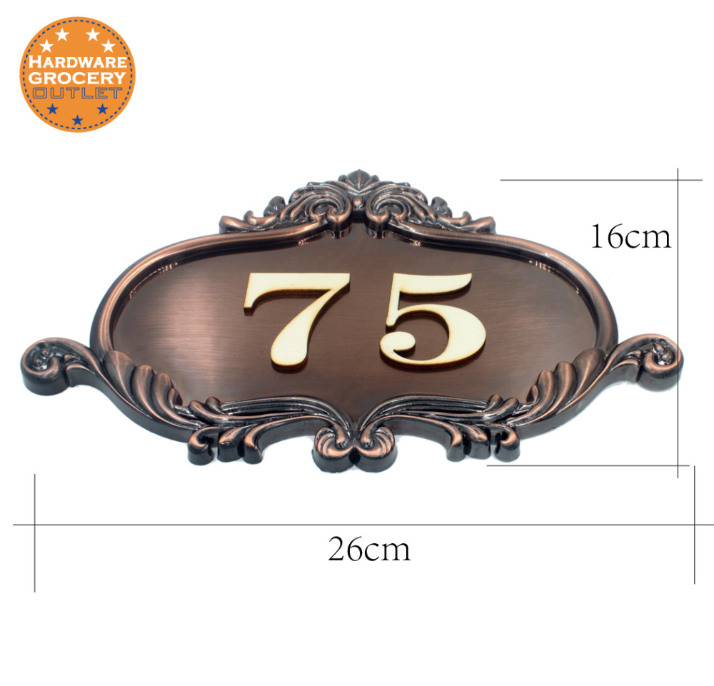 House Number European Style Door Sign Gate Custom Made Apartment Villa Door Plates Any Letters Symbols House Drop Shipping