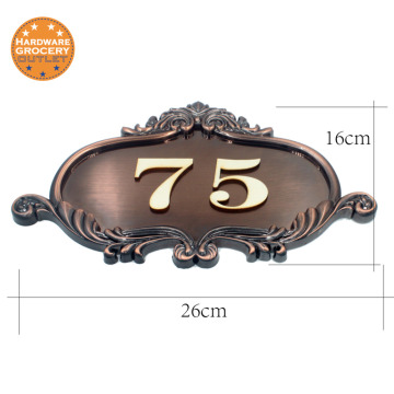 House Number European Style Door Sign Gate Custom Made Apartment Villa Door Plates Any Letters Symbols House Drop Shipping